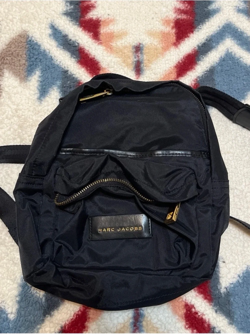 Marc Jacobs Black Nylon Mini Backpack